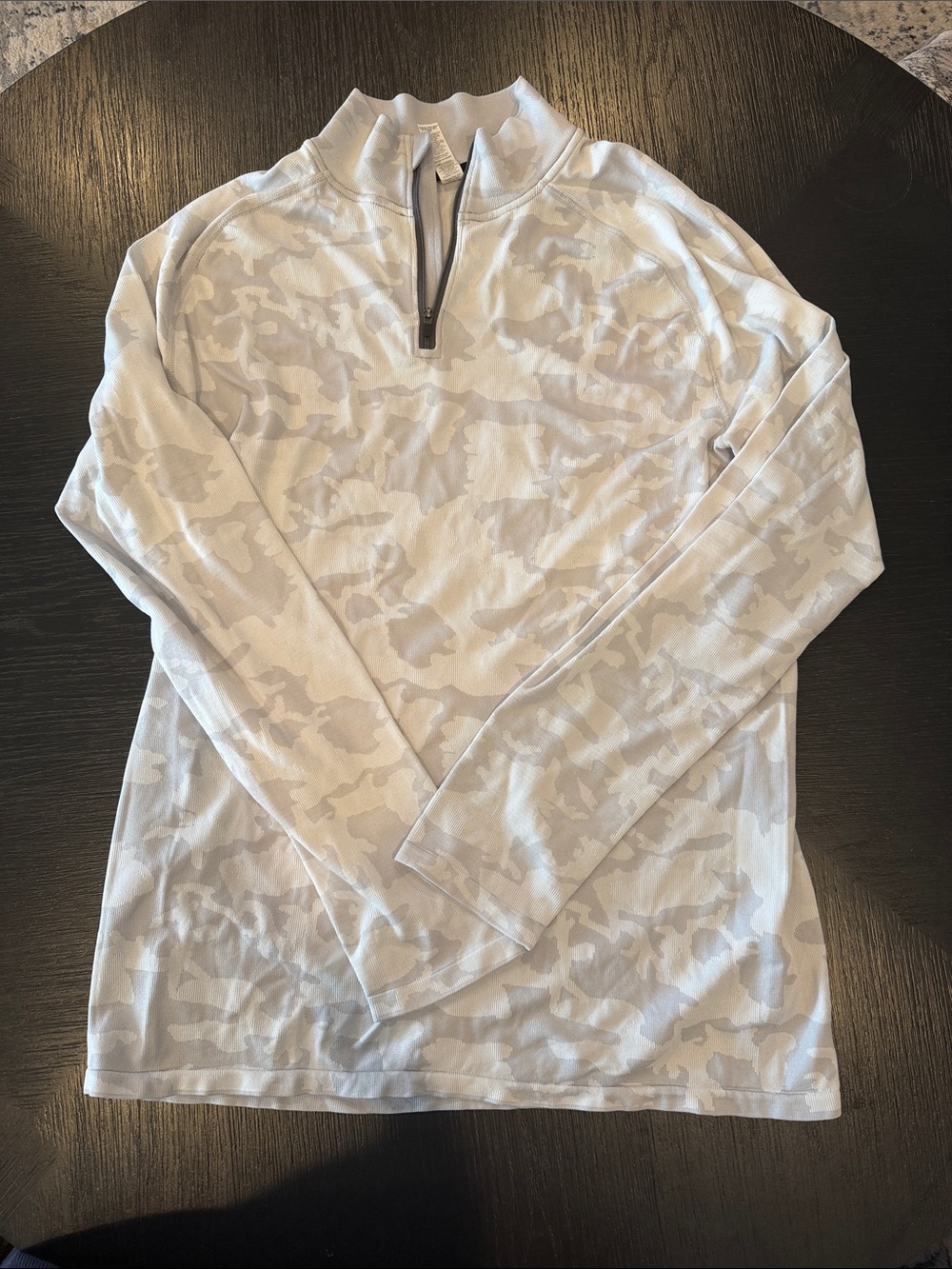 UNRL Men's Light Gray Camo Quarter-Zip